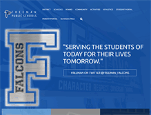 Tablet Screenshot of freemanpublicschools.org